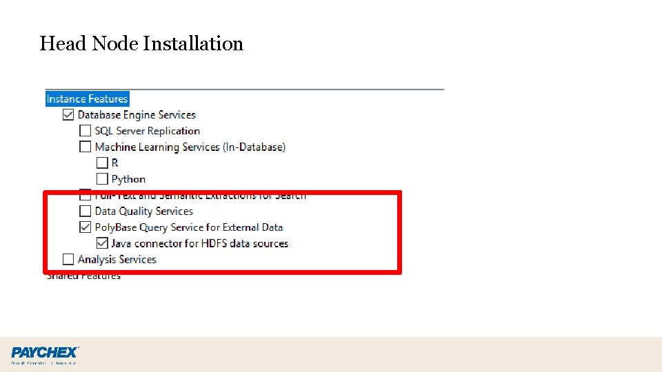 Head Node Installation Head Node Installation