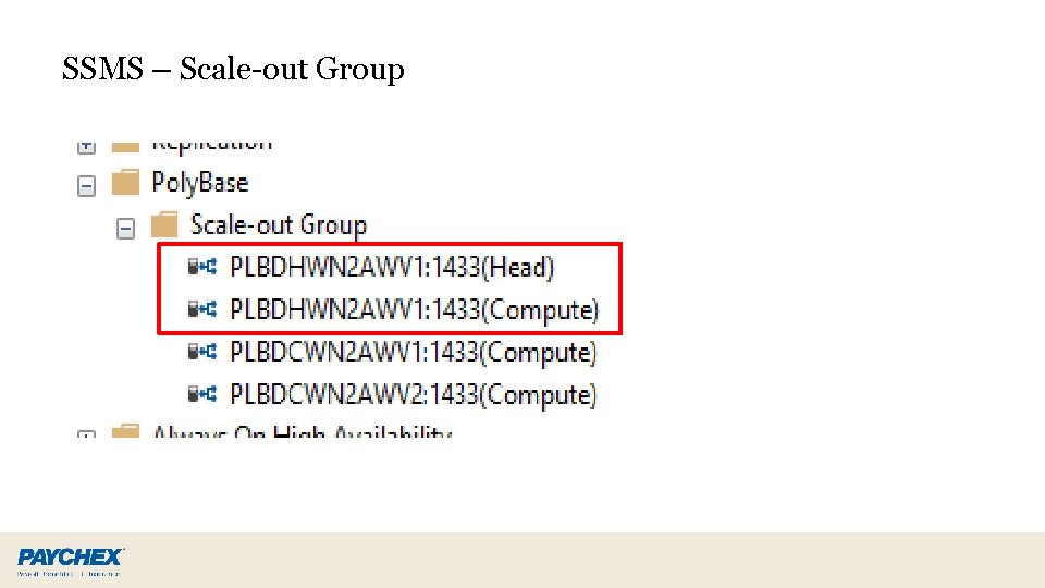 SSMS – Scale-out Group 