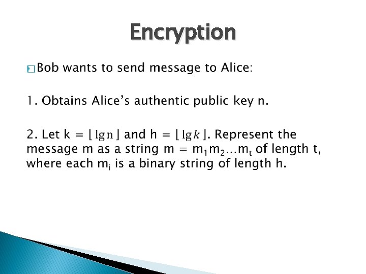 Encryption � 