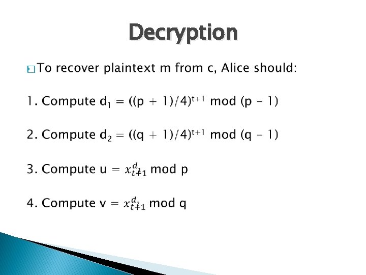 Decryption � 