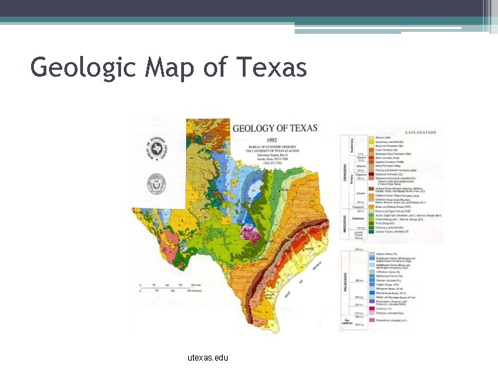 Geologic Map of Texas utexas. edu 