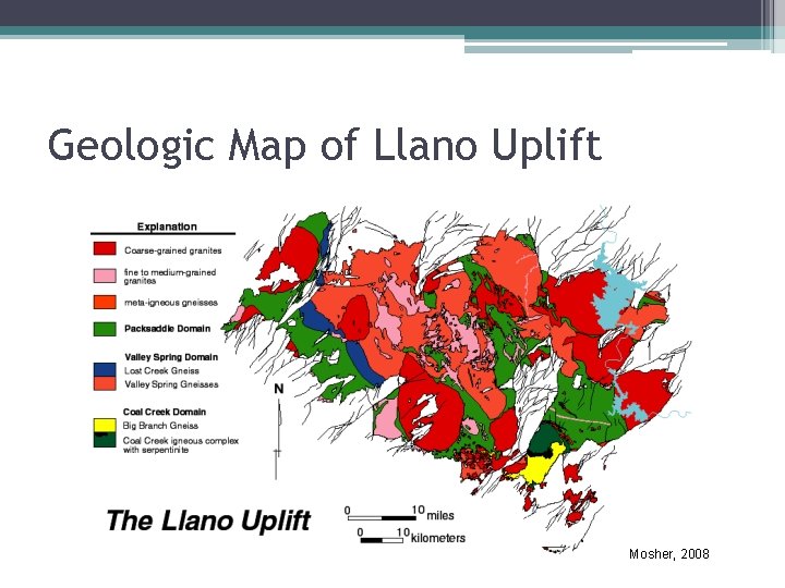 Geologic Map of Llano Uplift Mosher, 2008 