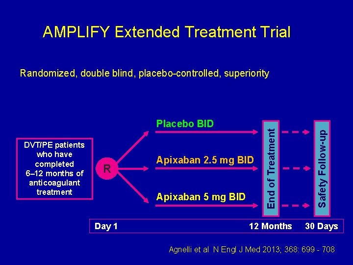 AMPLIFY Extended Treatment Trial Randomized, double blind, placebo-controlled, superiority R 12 Months 30 Days