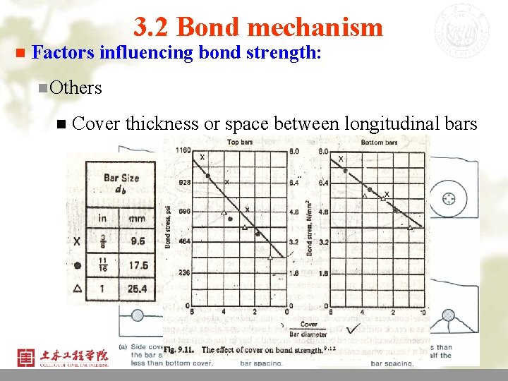 n Factors 3. 2 Bond mechanism influencing bond strength: n Others n Cover thickness