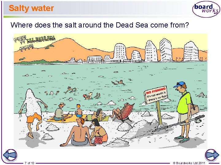 Salty water Where does the salt around the Dead Sea come from? 7 of