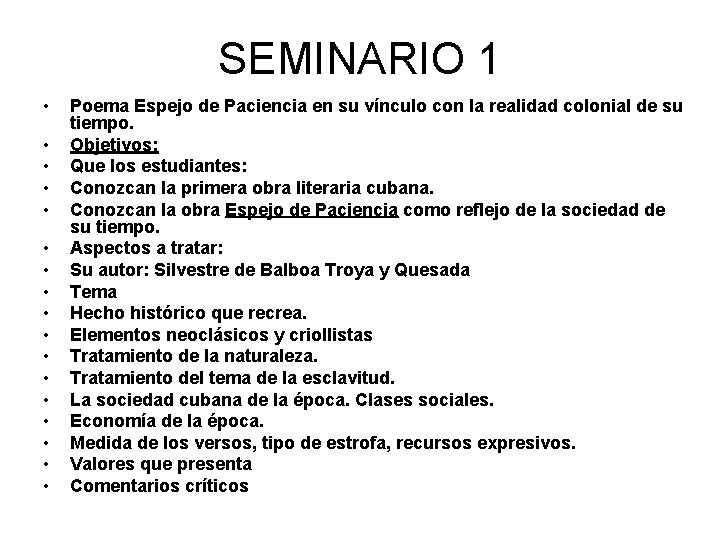 SEMINARIO 1 • • • • • Poema Espejo de Paciencia en su vínculo