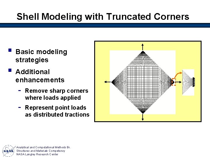 Shell Modeling with Truncated Corners § Basic modeling strategies § Additional enhancements - Remove