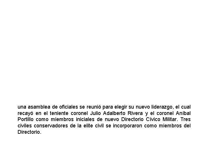 una asamblea de oficiales se reunió para elegir su nuevo liderazgo, el cual recayó