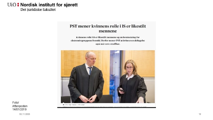Foto/ Aftenposten 14/01/2019 02. 11. 2020 15 