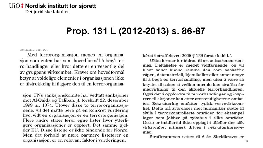 Prop. 131 L (2012 -2013) s. 86 -87 02. 11. 2020 18 