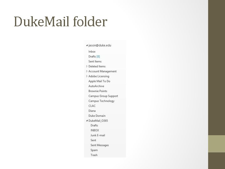 Duke. Mail folder 