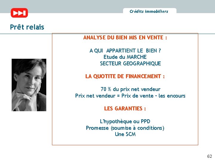 Crédits immobiliers Prêt relais ANALYSE DU BIEN MIS EN VENTE : A QUI APPARTIENT