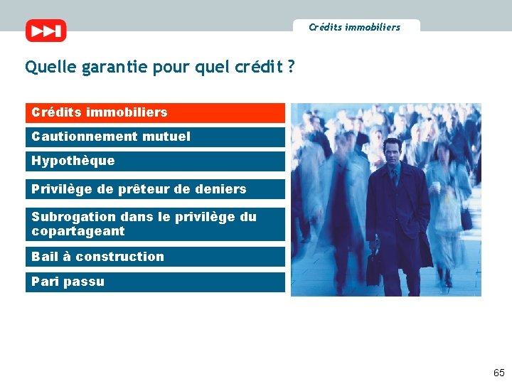 Crédits immobiliers Quelle garantie pour quel crédit ? Crédits immobiliers Cautionnement mutuel Hypothèque Privilège