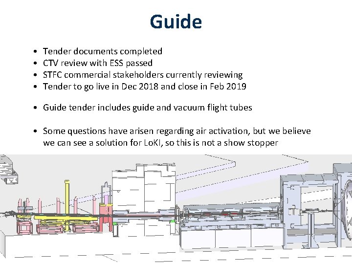 Guide • • Tender documents completed CTV review with ESS passed STFC commercial stakeholders