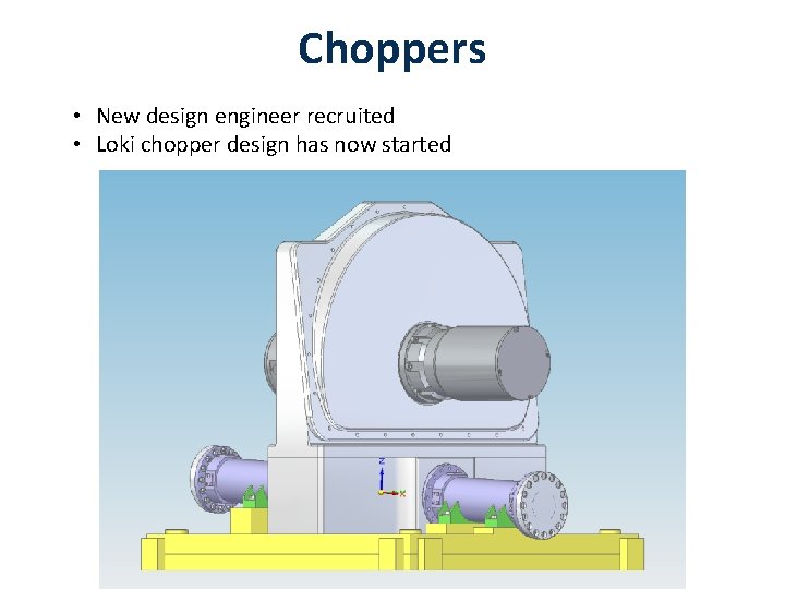 Choppers • New design engineer recruited • Loki chopper design has now started 
