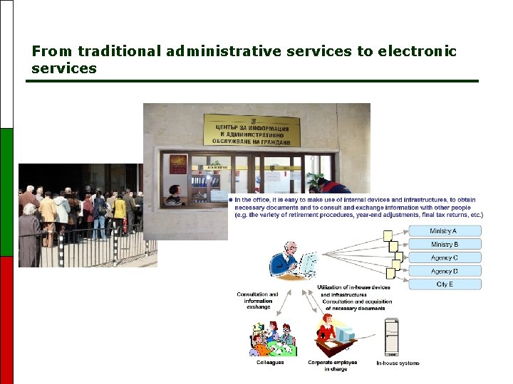 From traditional administrative services to electronic services 