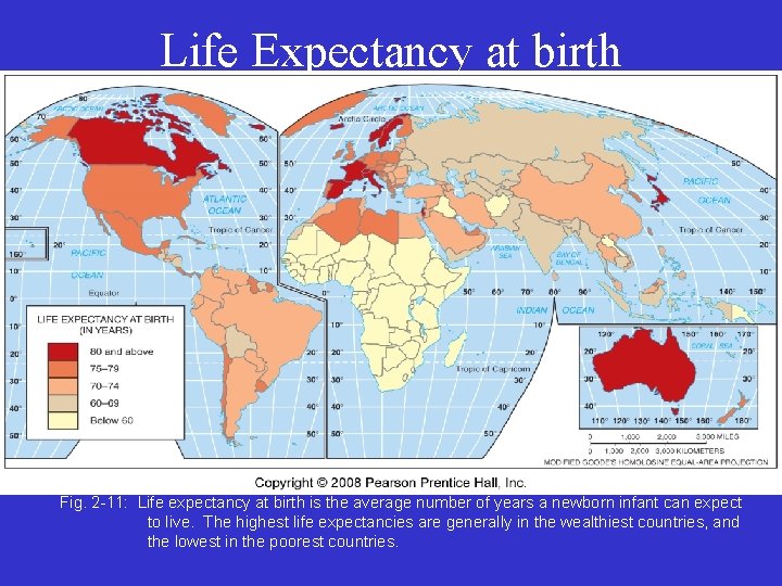 Life Expectancy at birth Fig. 2 -11: Life expectancy at birth is the average