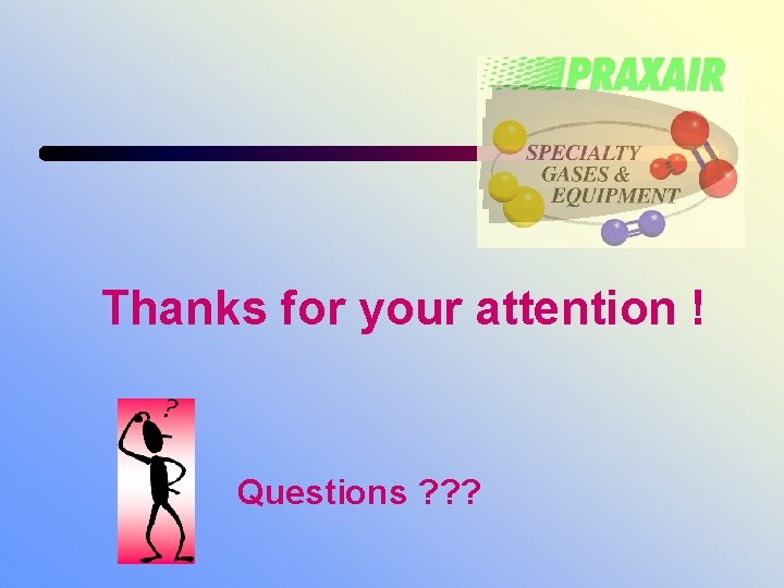 Thanks for your attention ! Questions ? ? ? 