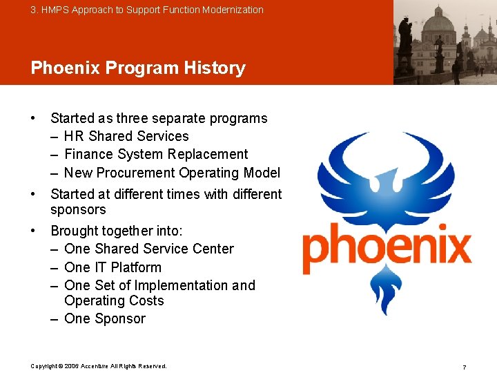 3. HMPS Approach to Support Function Modernization Phoenix Program History • Started as three