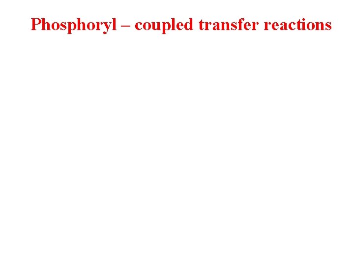 Phosphoryl – coupled transfer reactions 