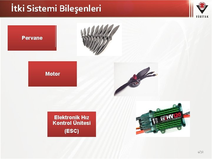 İtki Sistemi Bileşenleri Pervane Motor Elektronik Hız Kontrol Ünitesi (ESC) 4/32 