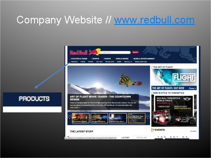 Company Website // www. redbull. com 