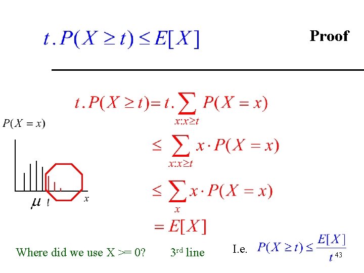 Proof Where did we use X >= 0? 3 rd line I. e. 43