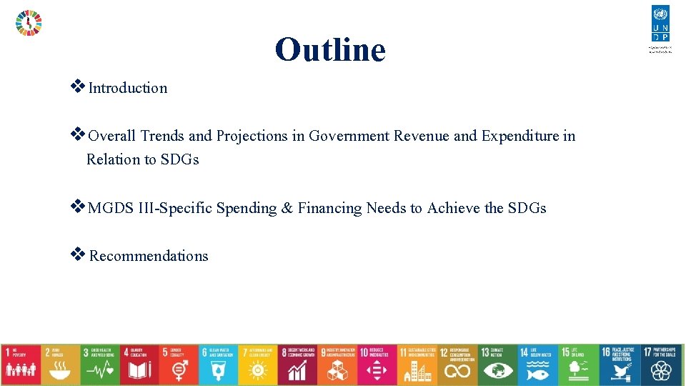 v. Introduction Outline v. Overall Trends and Projections in Government Revenue and Expenditure in