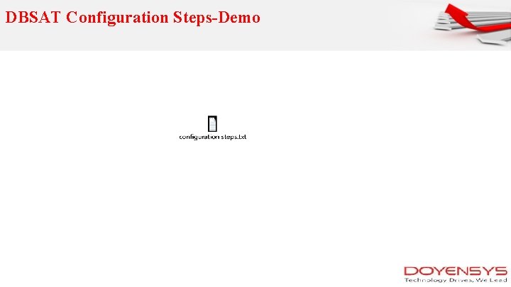  DBSAT Configuration Steps-Demo 