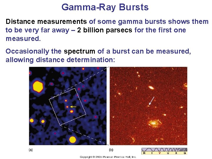 Gamma-Ray Bursts Distance measurements of some gamma bursts shows them to be very far