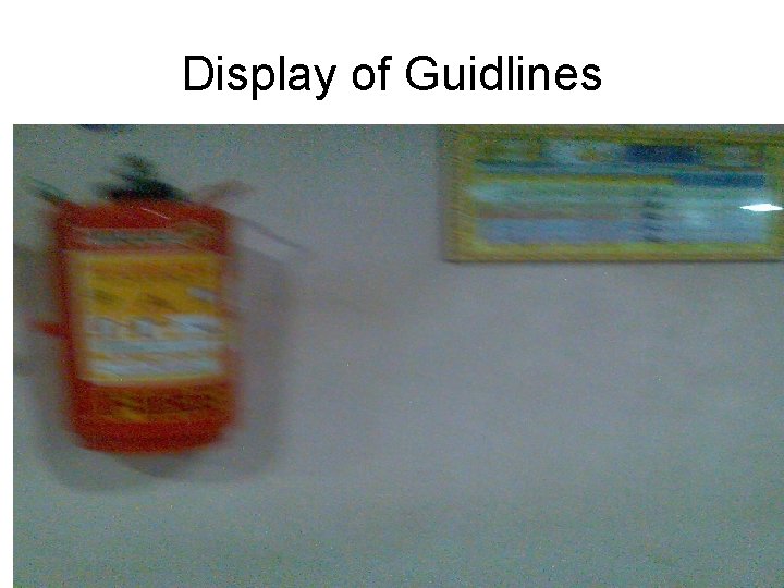 Display of Guidlines 