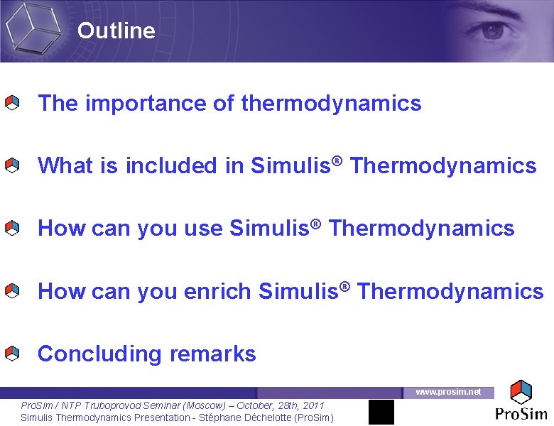Simulis Thermodynamics Mixture properties and fluid phase equilibria