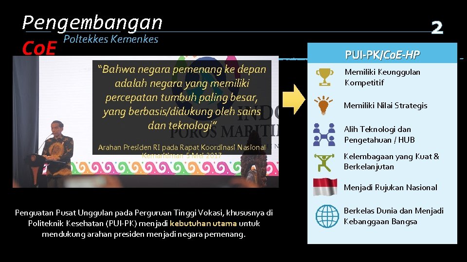 Pengembangan Poltekkes Kemenkes Co. E “Bahwa negara pemenang ke depan adalah negara yang memiliki