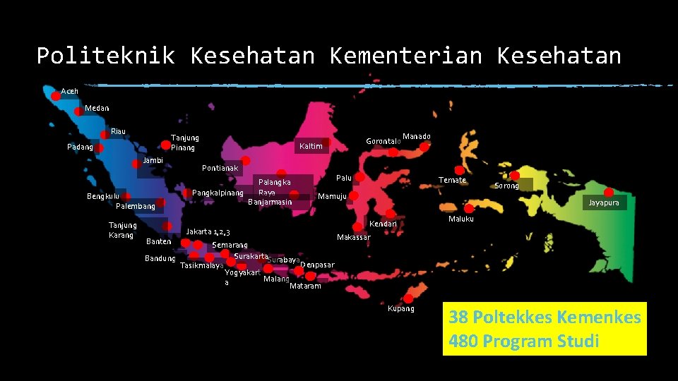 Politeknik Kesehatan Kementerian Kesehatan Aceh Medan Riau Tanjung Pinang Padang Jambi Bengkulu Palembang Tanjung