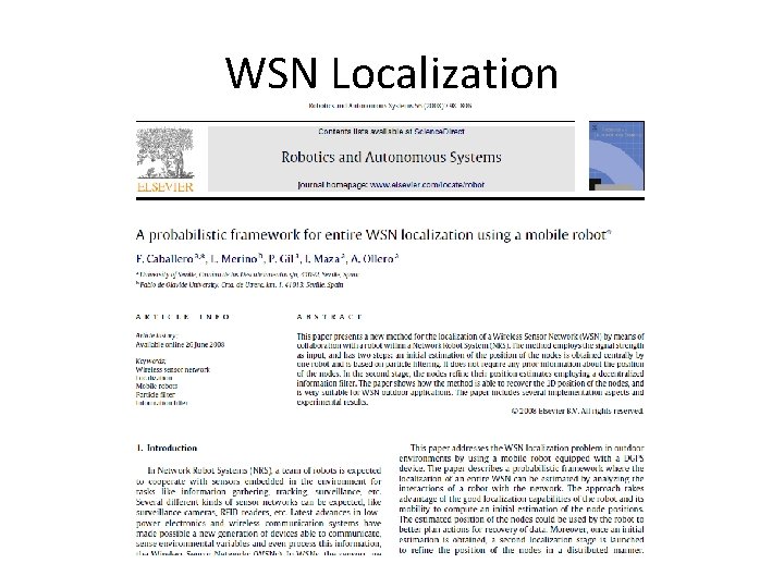 WSN Localization 