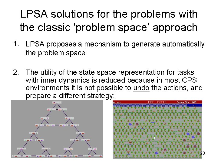 LPSA solutions for the problems with the classic 'problem space’ approach 1. LPSA proposes