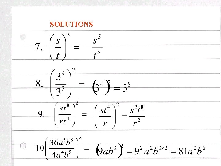 SOLUTIONS 
