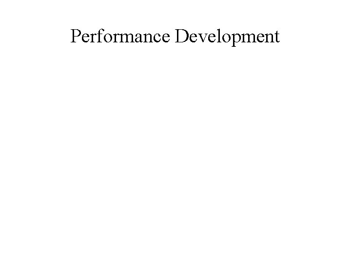 Performance Development 