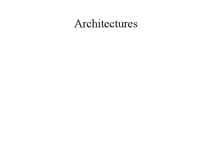 Architectures 