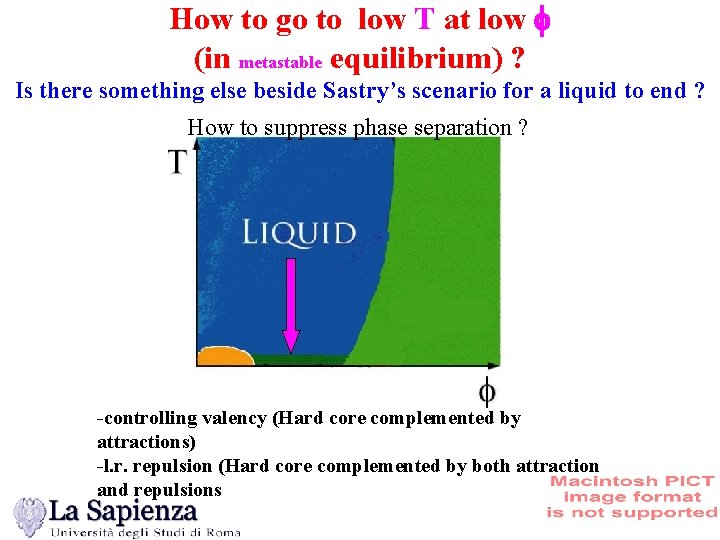 How to go to low T at low f (in metastable equilibrium) ? Is