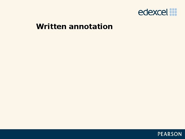 Written annotation 