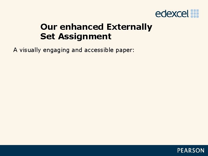 Our enhanced Externally Set Assignment A visually engaging and accessible paper: 