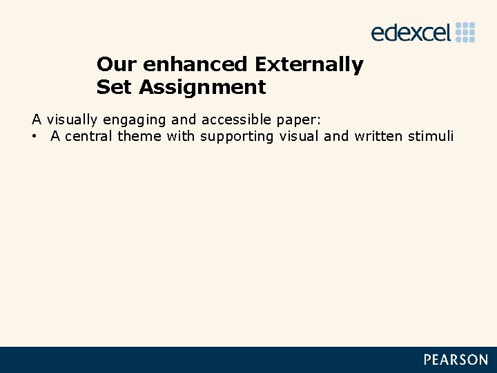 Our enhanced Externally Set Assignment A visually engaging and accessible paper: • A central