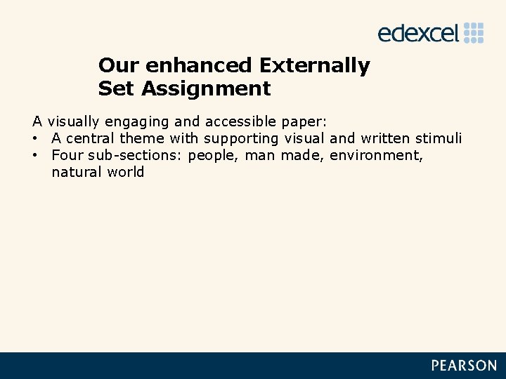 Our enhanced Externally Set Assignment A visually engaging and accessible paper: • A central