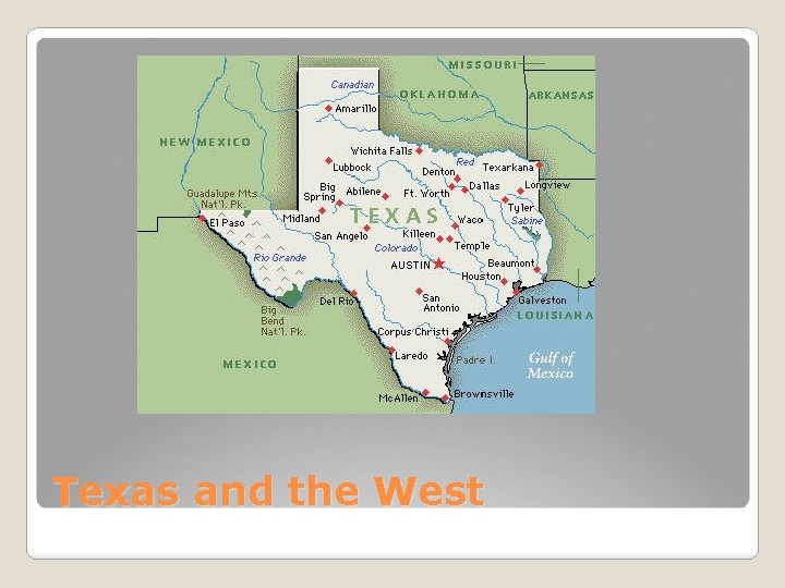 Texas and the West 