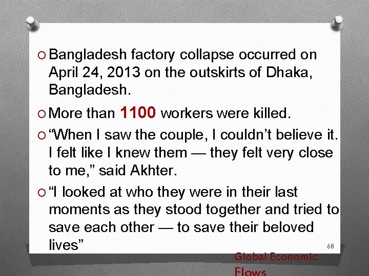 O Bangladesh factory collapse occurred on April 24, 2013 on the outskirts of Dhaka,