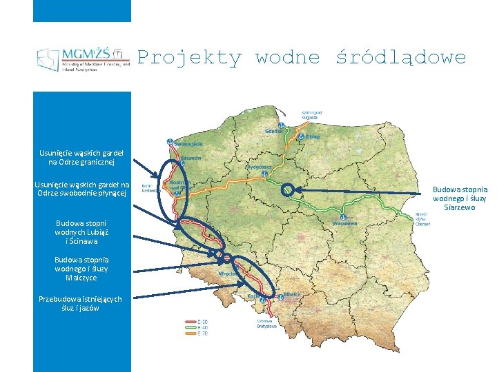 Projekty wodne śródlądowe Usunięcie wąskich gardeł na Odrze granicznej Usunięcie wąskich gardeł na Odrze