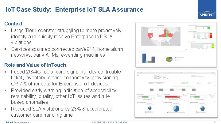 Io. T Case Study: Enterprise Io. T SLA Assurance Context § Large Tier-I operator