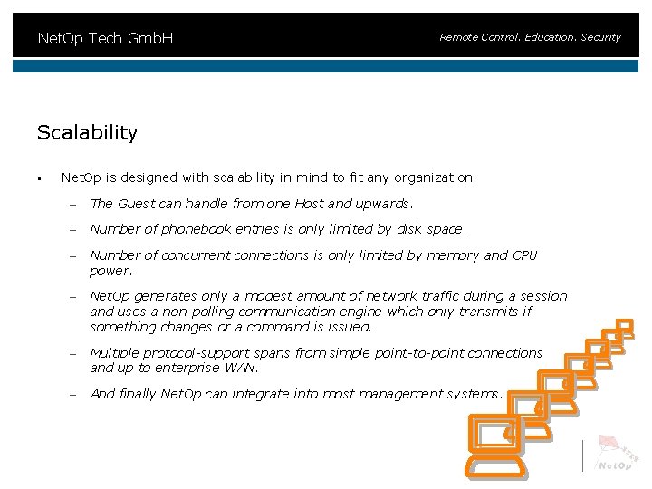 Net. Op Tech Gmb. H Remote Control. Education. Security Scalability § Net. Op is