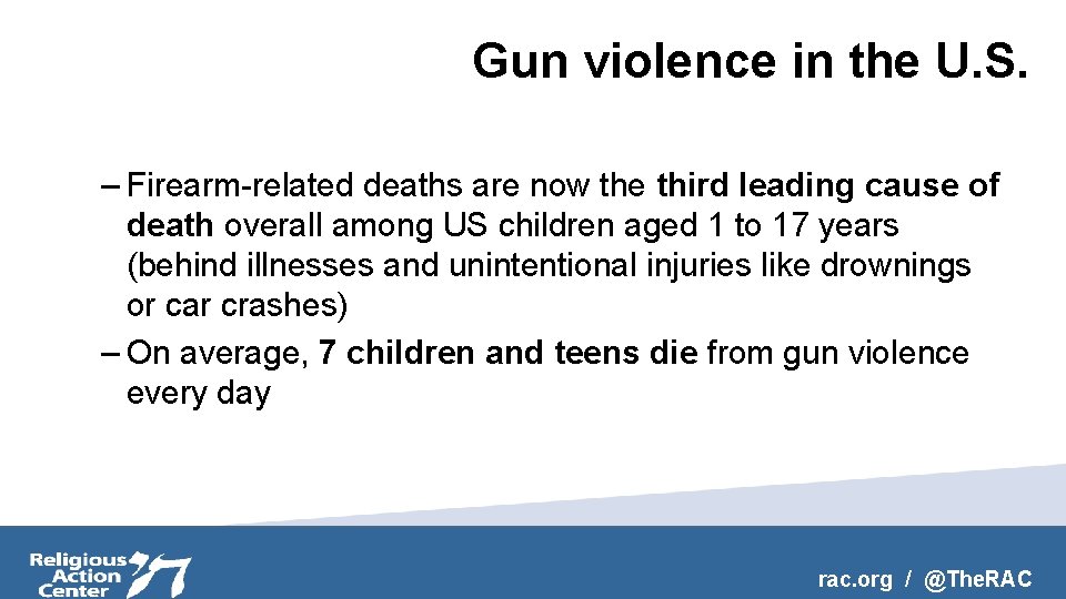 Gun violence in the U. S. – Firearm-related deaths are now the third leading